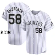 Lucas Gilbreath Men's Colorado Rockies White Limited Home Jersey