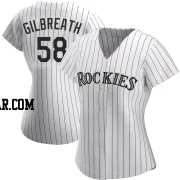 Lucas Gilbreath Women's Colorado Rockies White Authentic Home Jersey