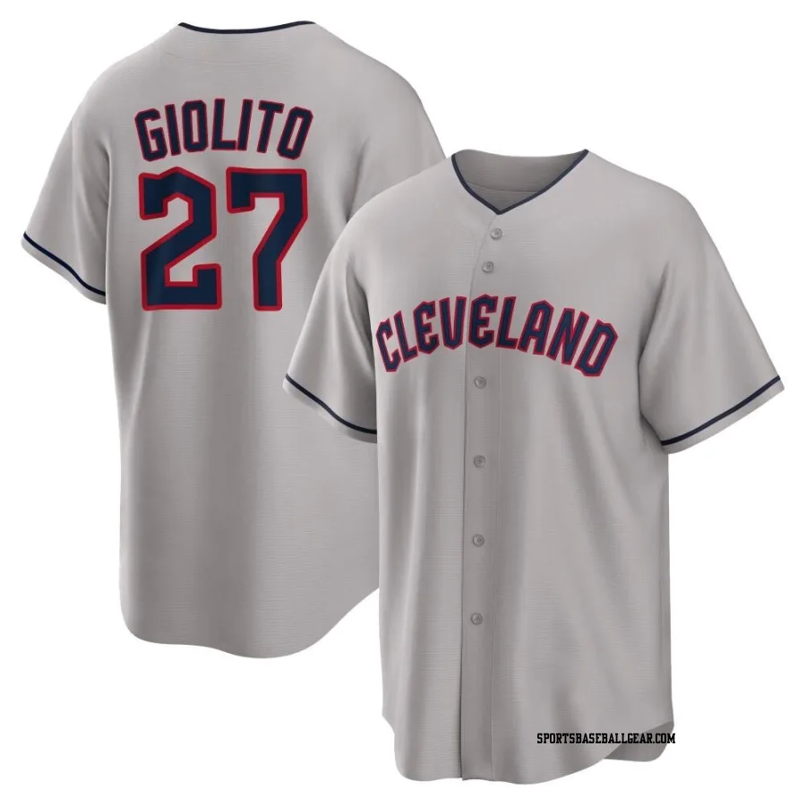 Lucas Giolito Men's Cleveland Guardians Gray Replica Road Jersey