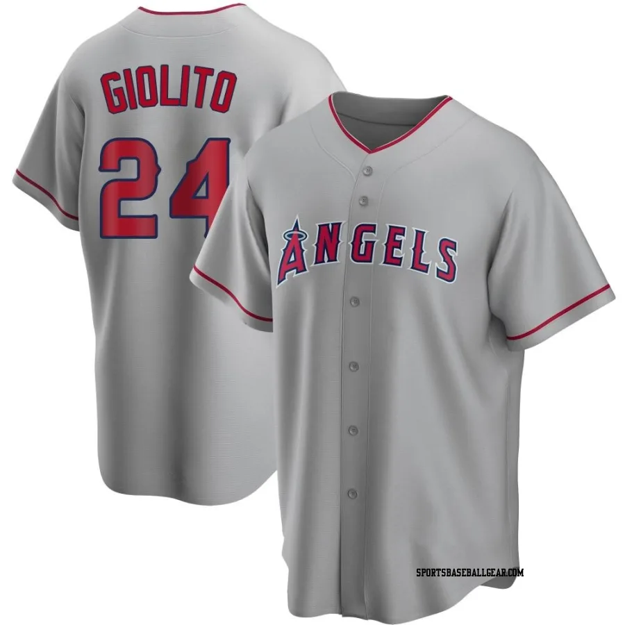 Lucas Giolito Men's Los Angeles Angels Replica Silver Road Jersey