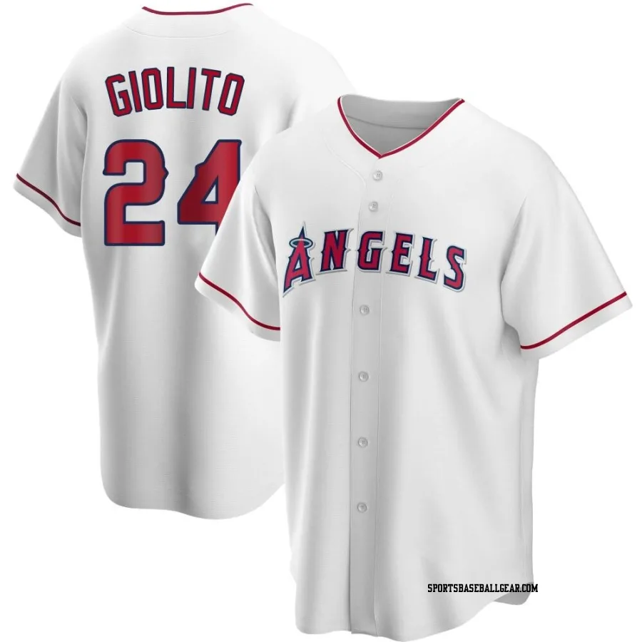 Lucas Giolito Men's Los Angeles Angels White Replica Home Jersey