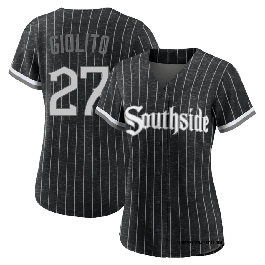 Lucas Giolito Women's Chicago White Sox Black Authentic 2021 City Connect Jersey