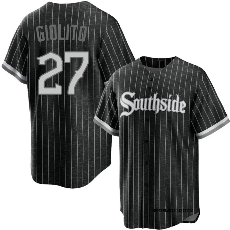 Lucas Giolito Youth Chicago White Sox Black Replica 2021 City Connect Jersey