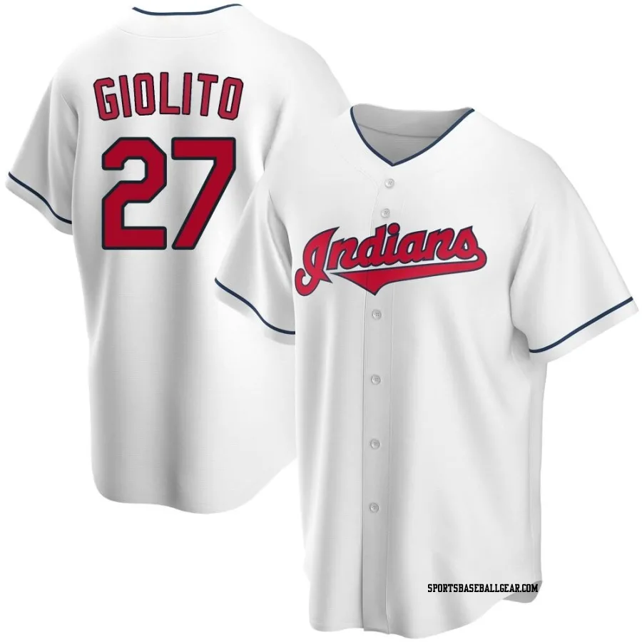 Lucas Giolito Youth Cleveland Guardians White Replica Home Jersey