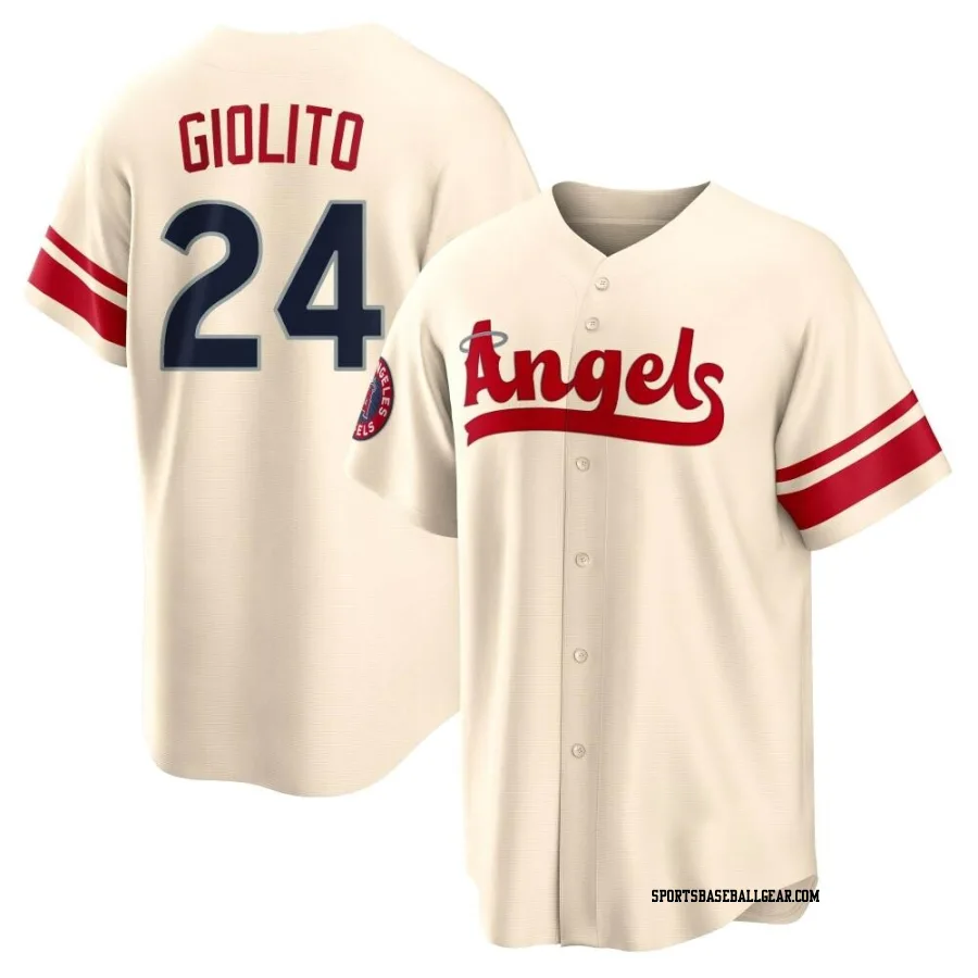 Lucas Giolito Youth Los Angeles Angels Cream Replica 2022 City Connect Jersey