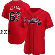 Lucas Luetge Men's Atlanta Braves Red Authentic Alternate Jersey