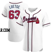 Lucas Luetge Men's Atlanta Braves White Authentic Home Jersey