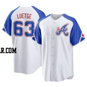 Lucas Luetge Men's Atlanta Braves White Replica 2023 City Connect Jersey