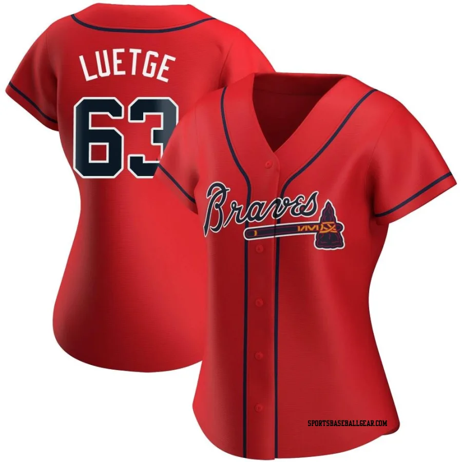 Lucas Luetge Women's Atlanta Braves Red Authentic Alternate Jersey