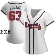 Lucas Luetge Women's Atlanta Braves White Authentic Home Jersey