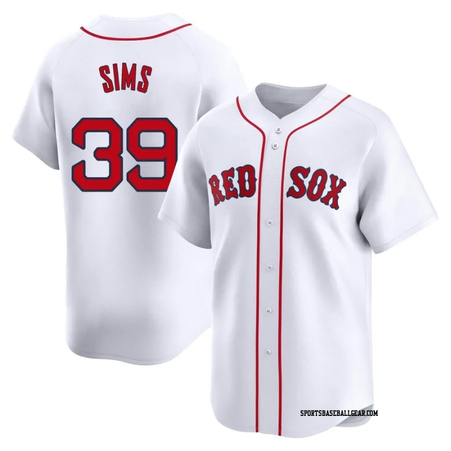 Lucas Sims Men's Boston Red Sox White Limited Home Jersey