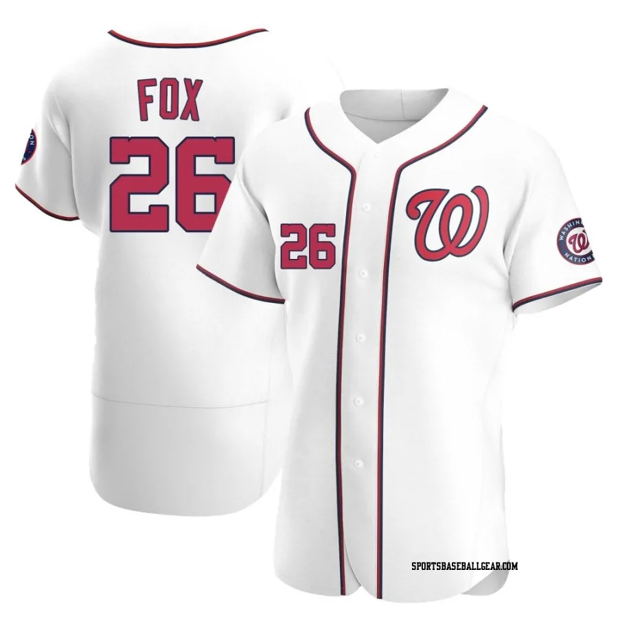 Lucius Fox Men's Washington Nationals White Authentic Home Jersey