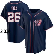 Lucius Fox Youth Washington Nationals Navy Replica Alternate Team Jersey