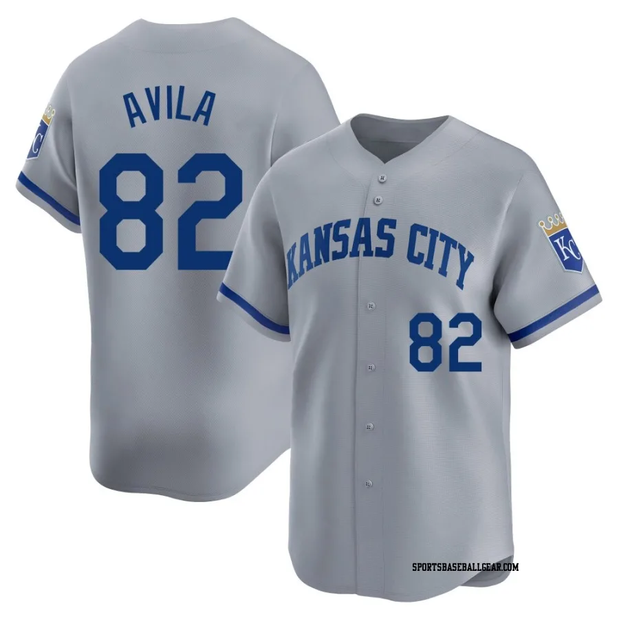 Luinder Avila Men's Kansas City Royals Gray Limited Away Jersey