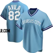 Luinder Avila Men's Kansas City Royals Light Blue Replica Road Cooperstown Collection Jersey