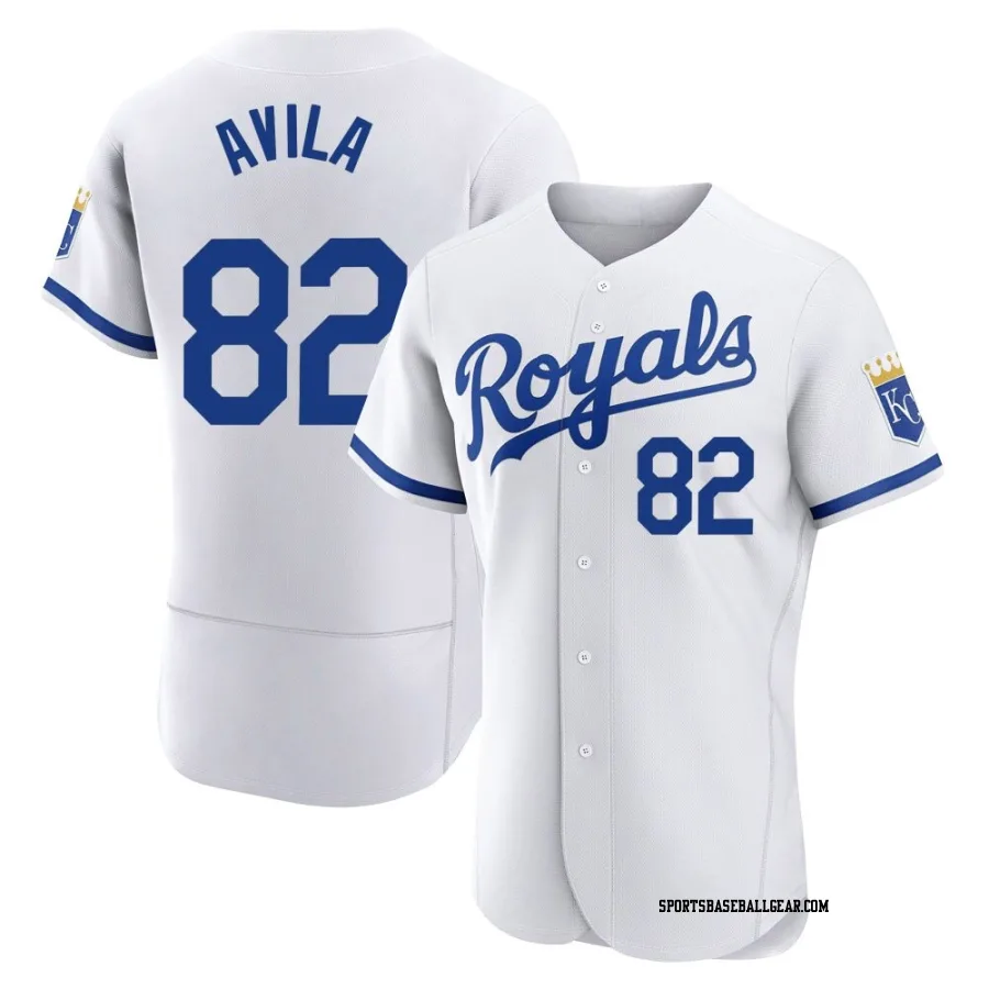 Luinder Avila Men's Kansas City Royals White Authentic 2022 Home Jersey