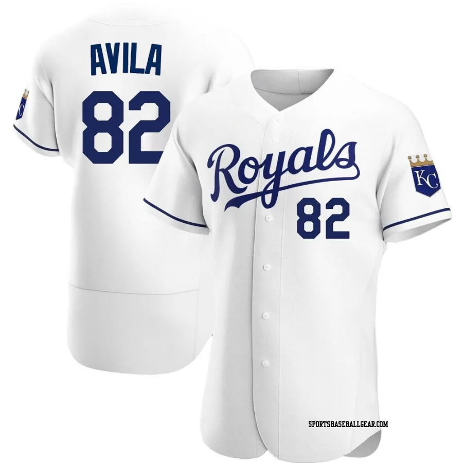 Luinder Avila Men's Kansas City Royals White Authentic Home Jersey