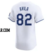 Luinder Avila Men's Kansas City Royals White Elite Home Jersey