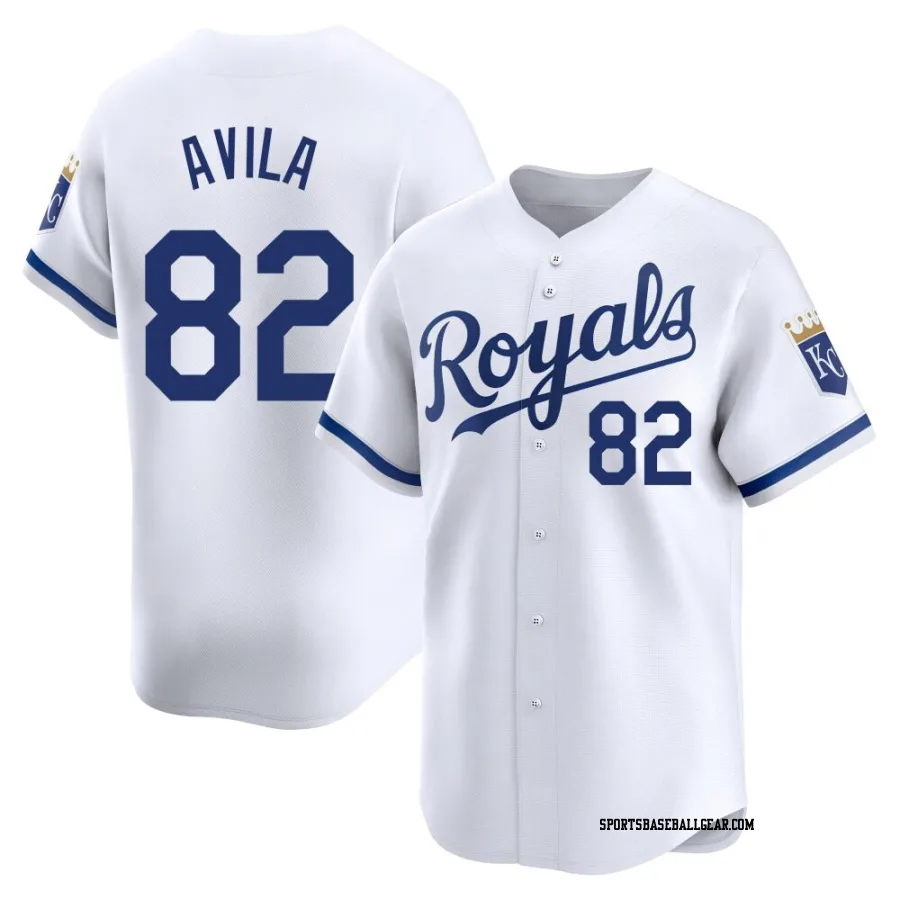 Luinder Avila Men's Kansas City Royals White Limited Home Jersey