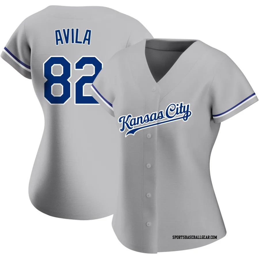 Luinder Avila Women's Kansas City Royals Gray Authentic Road Jersey