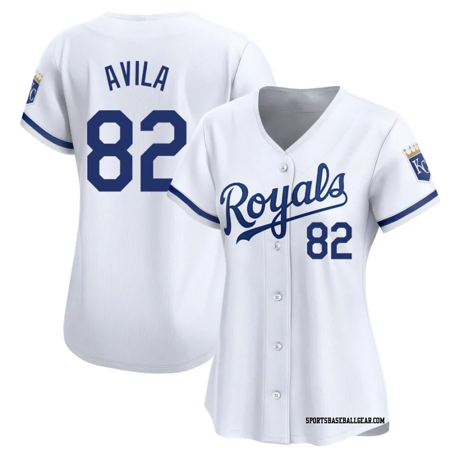 Luinder Avila Women's Kansas City Royals White Limited Home Jersey