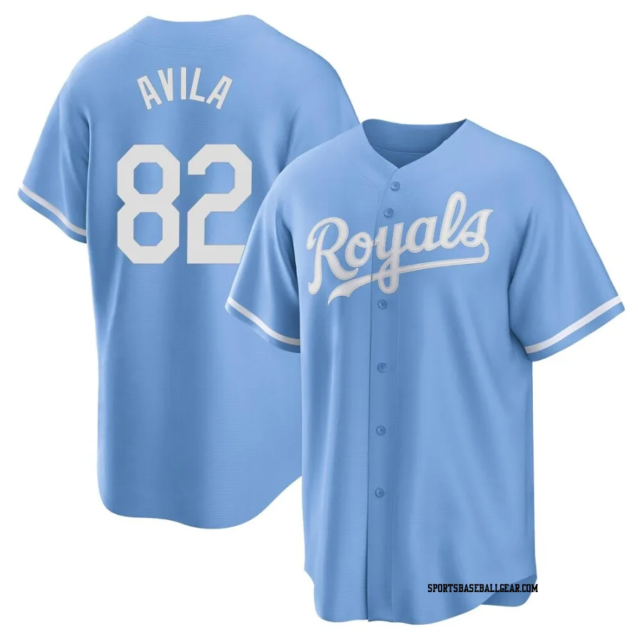 Luinder Avila Youth Kansas City Royals Light Blue Replica 2022 Alternate Jersey