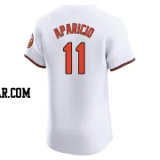 Luis Aparicio Men's Baltimore Orioles White Elite Home Jersey