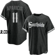 Luis Aparicio Men's Chicago White Sox Black Replica 2021 City Connect Jersey