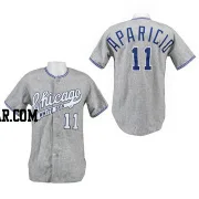 Luis Aparicio Men's Chicago White Sox Grey Replica 1969 Throwback Jersey