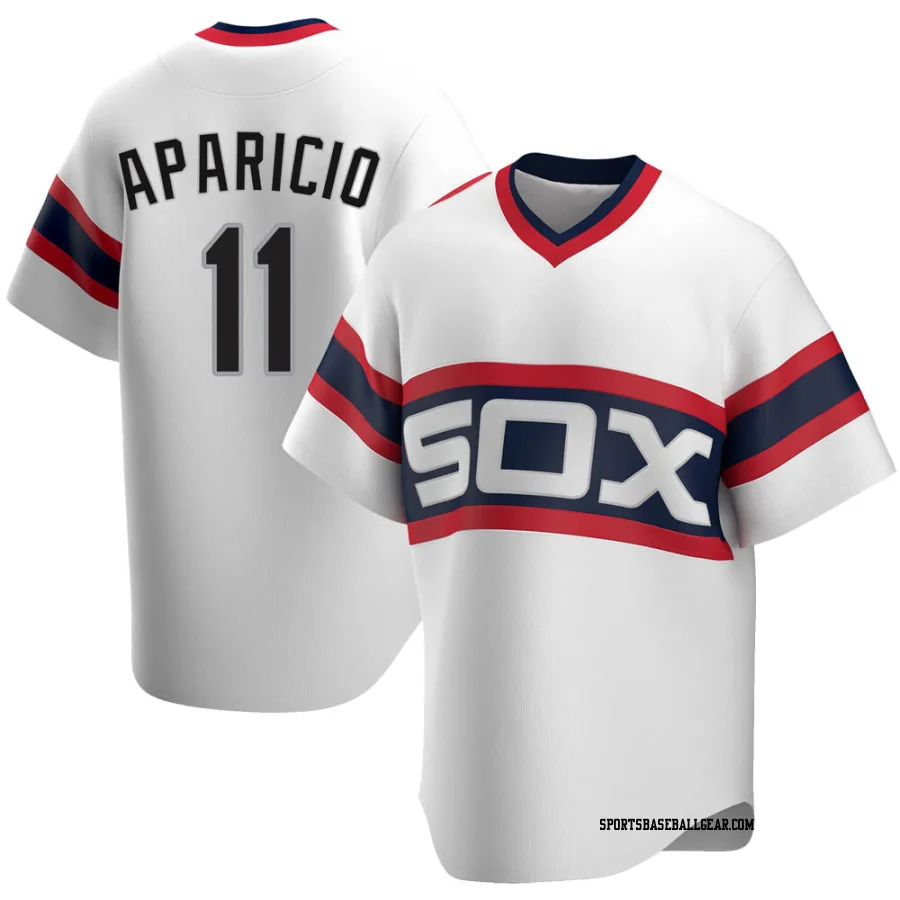 Luis Aparicio Men's Chicago White Sox White Replica Cooperstown Collection Jersey