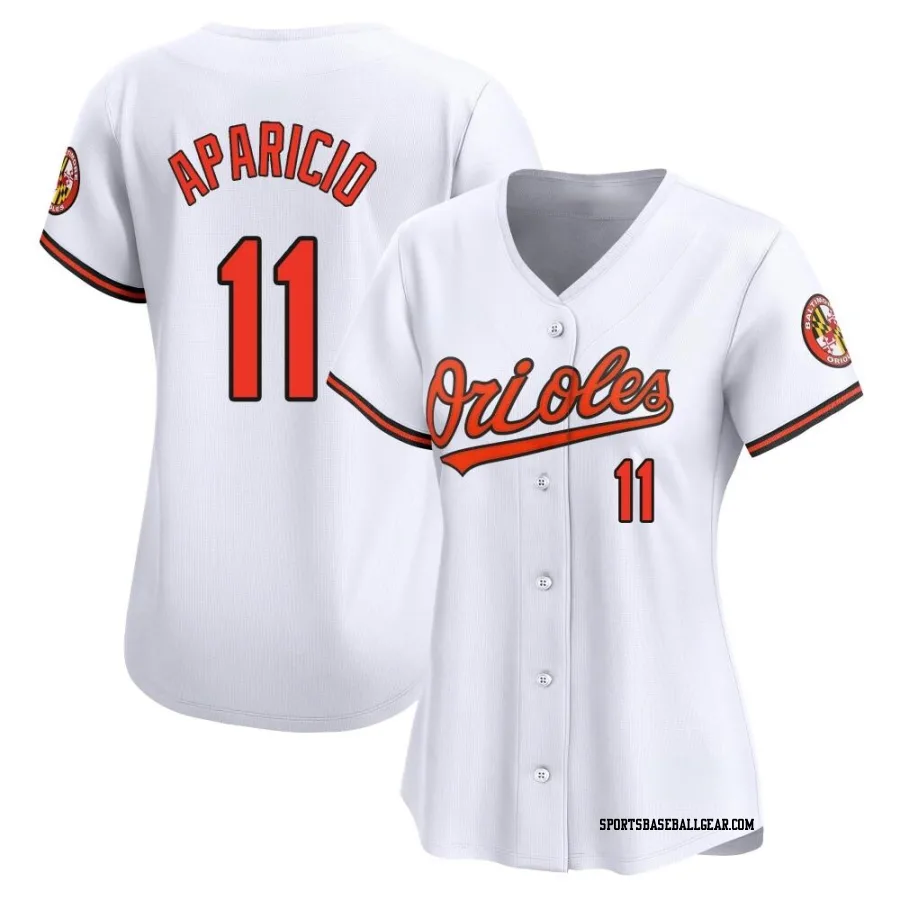 Luis Aparicio Women's Baltimore Orioles White Limited Home Jersey