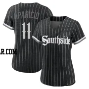 Luis Aparicio Women's Chicago White Sox Black Authentic 2021 City Connect Jersey