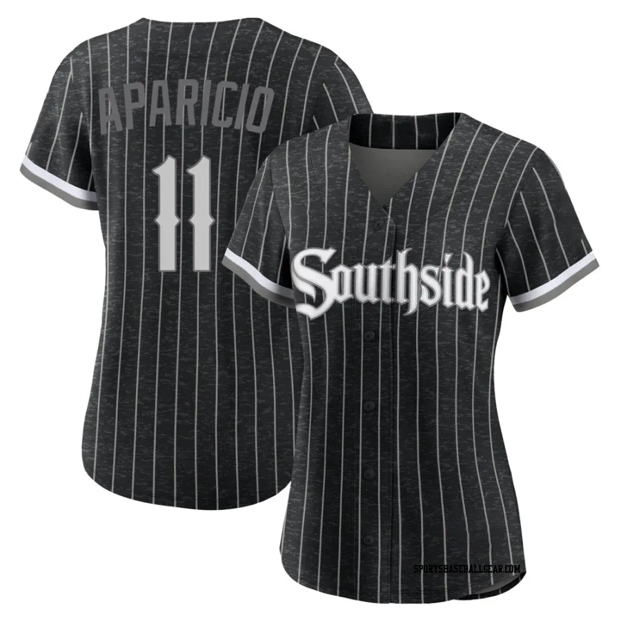 Luis Aparicio Women's Chicago White Sox Black Authentic 2021 City Connect Jersey