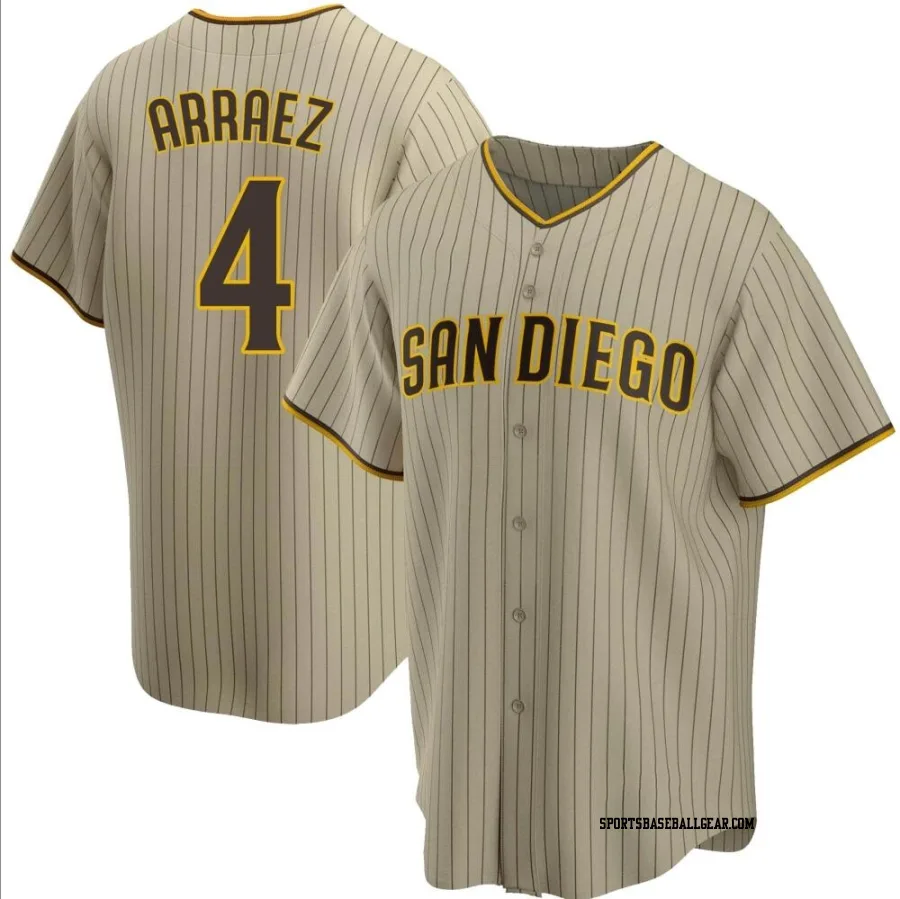 Luis Arraez Men's San Diego Padres Sand/Brown Replica Alternate Jersey