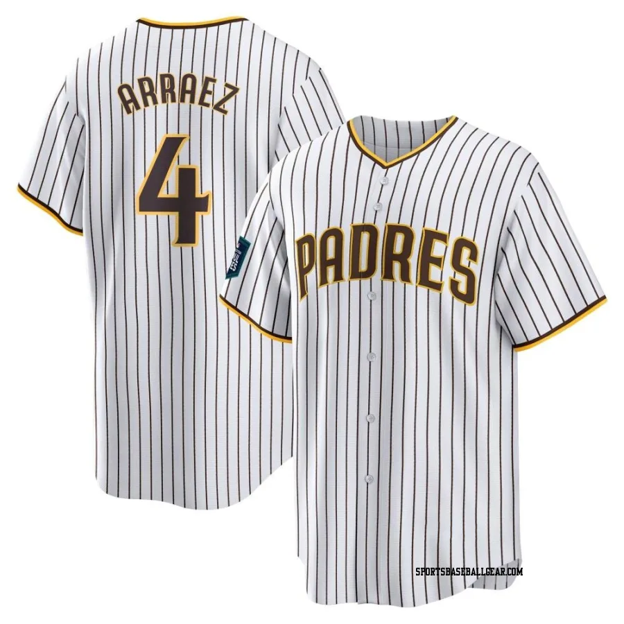 Luis Arraez Men's San Diego Padres White Replica 2024 World Tour Seoul Series Home Jersey