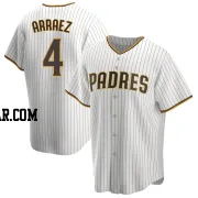 Luis Arraez Men's San Diego Padres White/Brown Replica Home Jersey