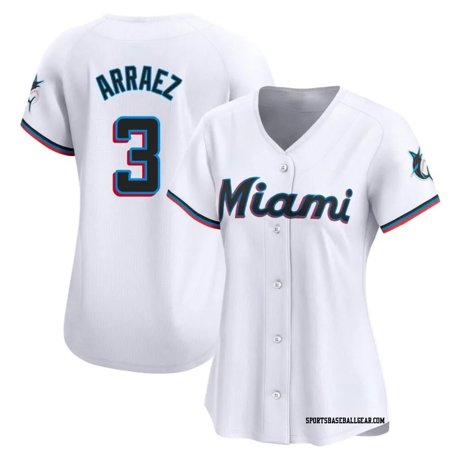 Luis Arraez Women's Miami Marlins White Limited Home Jersey