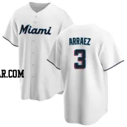 Luis Arraez Youth Miami Marlins White Replica Home Jersey