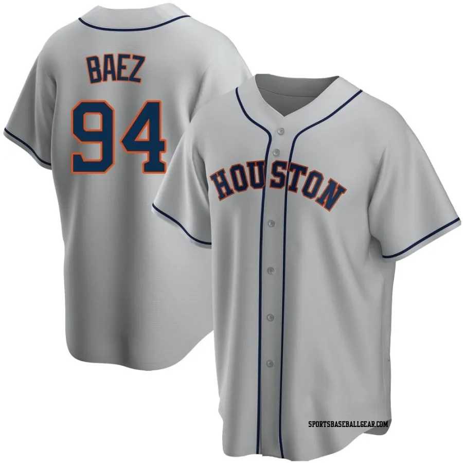 Luis Baez Men's Houston Astros Gray Replica Road Jersey