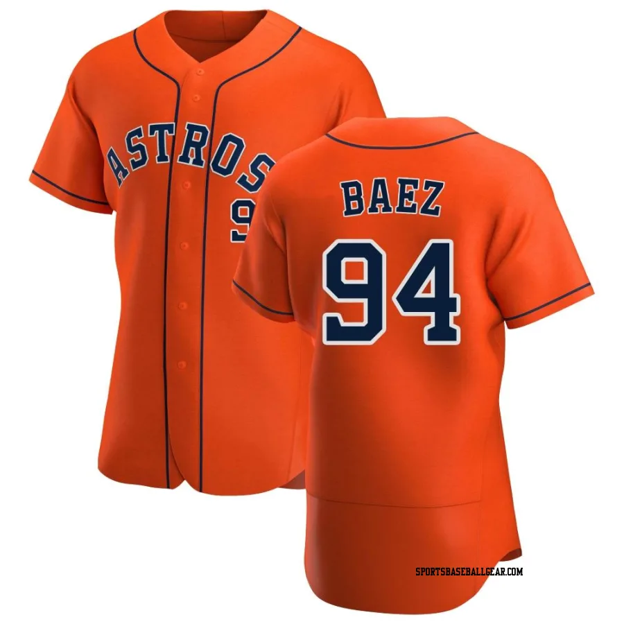 Luis Baez Men's Houston Astros Orange Authentic Alternate Jersey