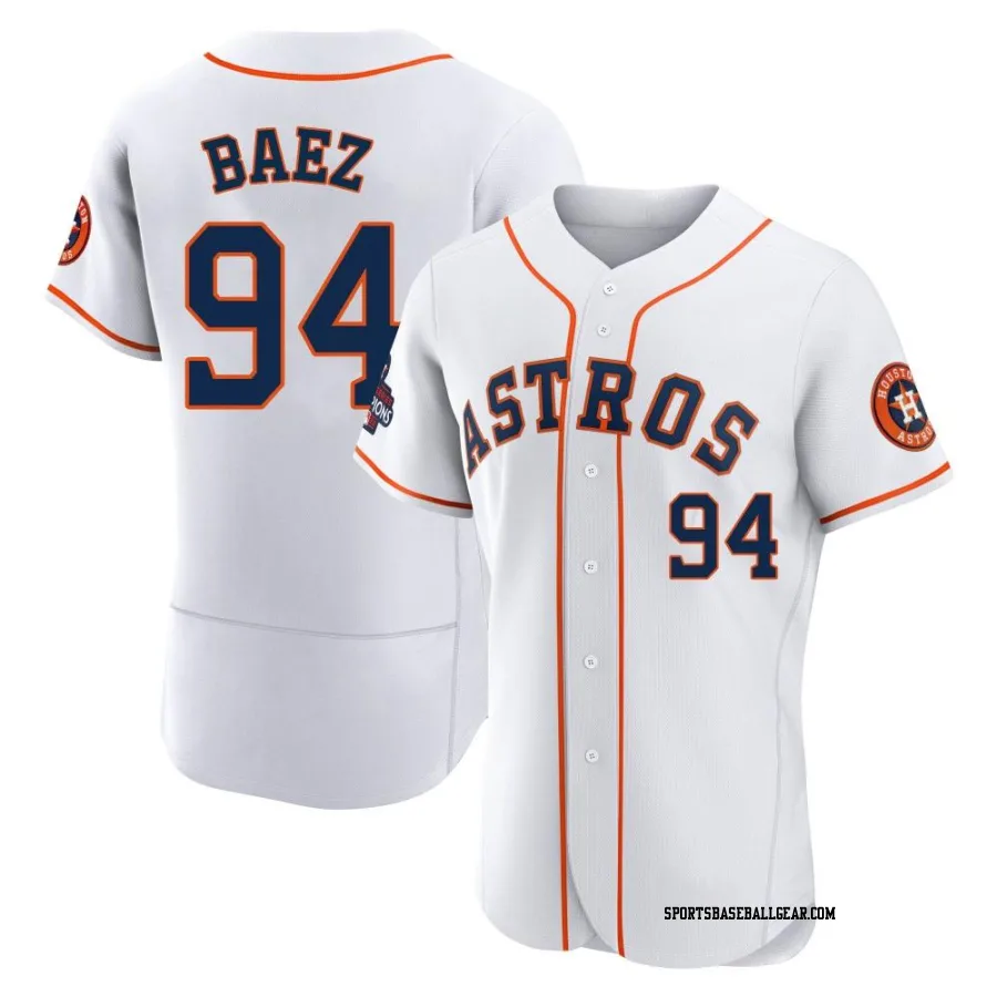 Luis Baez Men's Houston Astros White Authentic 2022 World Series Champions Home Jersey