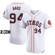 Luis Baez Men's Houston Astros White Elite Home Jersey