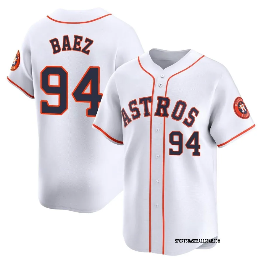 Luis Baez Men's Houston Astros White Limited Home Jersey