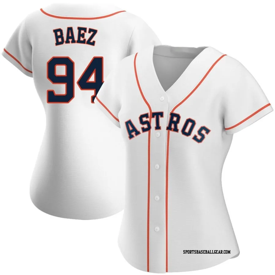 Luis Baez Women's Houston Astros White Authentic Home Jersey