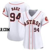 Luis Baez Women's Houston Astros White Limited Home Jersey