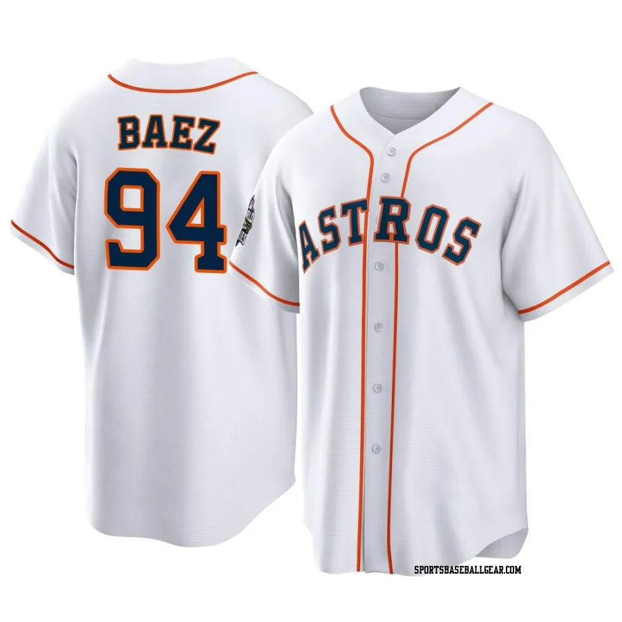 Luis Baez Youth Houston Astros White Replica 2022 World Series Home Jersey