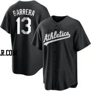 Luis Barrera Men's Oakland Athletics Black/White Replica Jersey