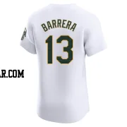 Luis Barrera Men's Oakland Athletics White Elite Home Jersey