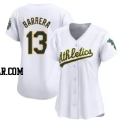 Luis Barrera Women's Oakland Athletics White Limited Home Jersey