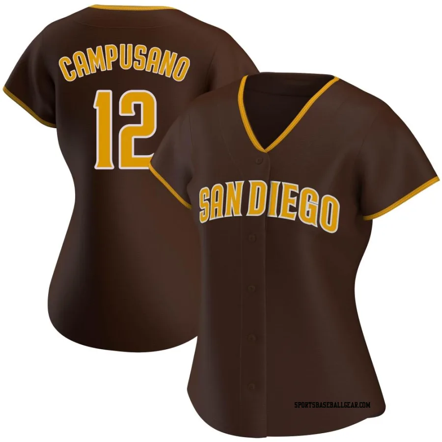 Luis Campusano Women's San Diego Padres Brown Authentic Road Jersey